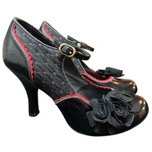 Ruby Shoo Heel with Flower Detail